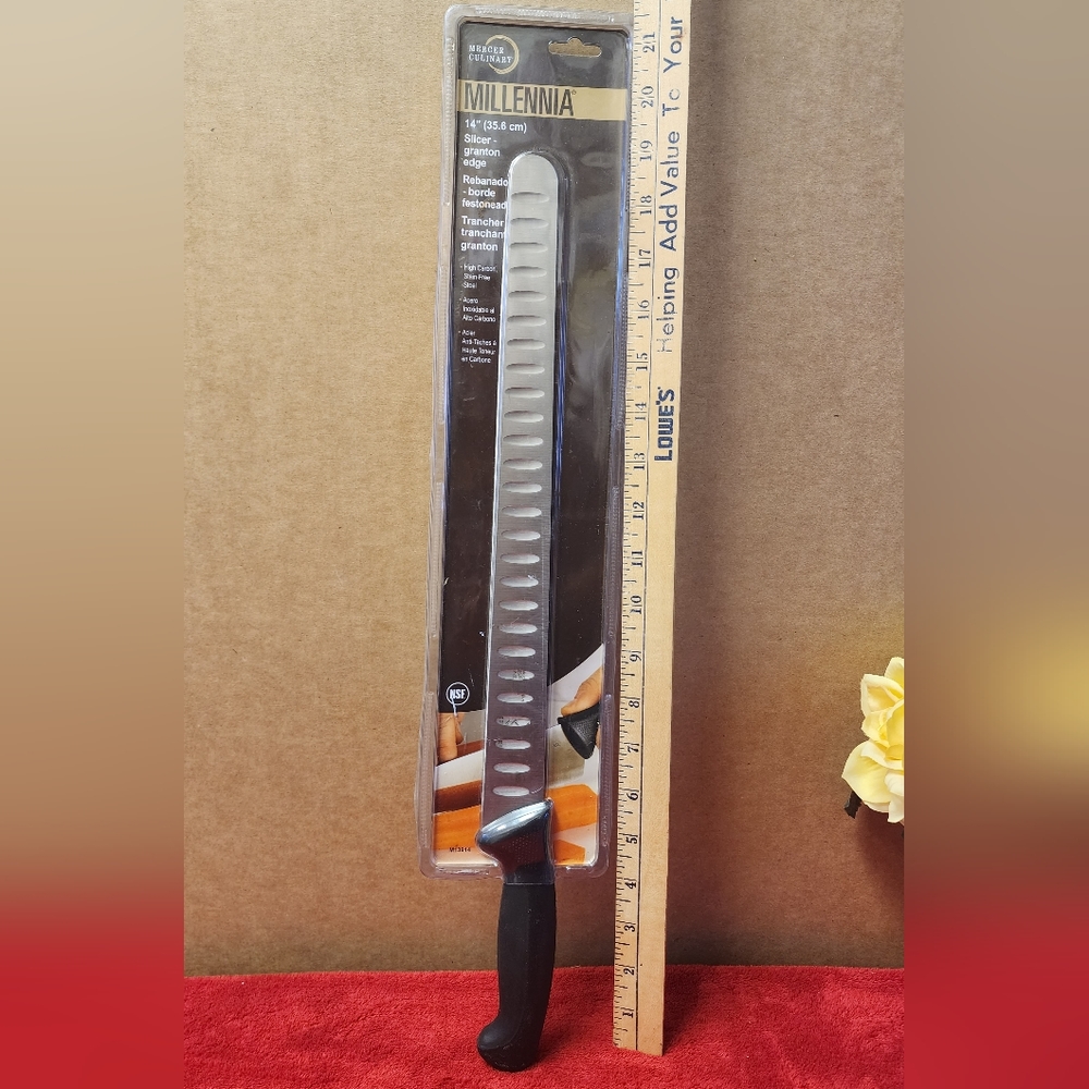 NEW, Mercer Culinary Millennia 14" Slicer-Granton Edge.
